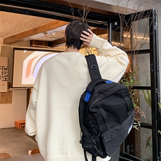 宽松男士冬季宽松慵懒简约内搭打底针织衫毛衣白B219-M001-P45，男装针织衫/毛衣，电商B219