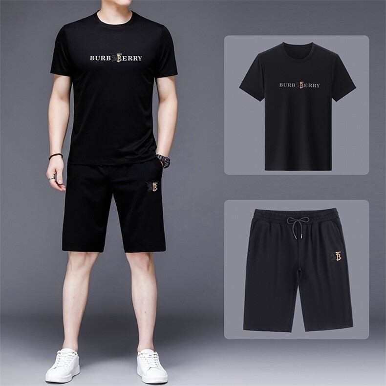 2023年夏款潮流休闲时尚男士运动短袖短袖套装P130,男装休闲套装,电商D223-1