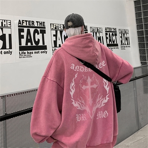 W19 XZ517A-6 P68 秋冬新款水洗做旧宽松卫衣图片