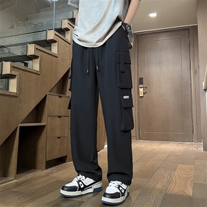 2024夏季新款百搭宽松直筒休闲裤潮牌阔腿工装裤男现货K7902-P35
