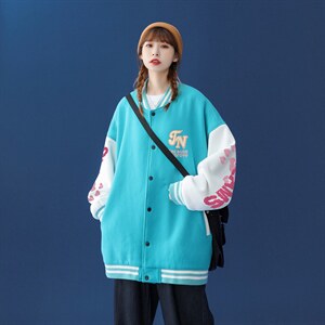 中性风 2023秋季新品港风潮牌印花设计感棒球服夹克G93p65控88图片
