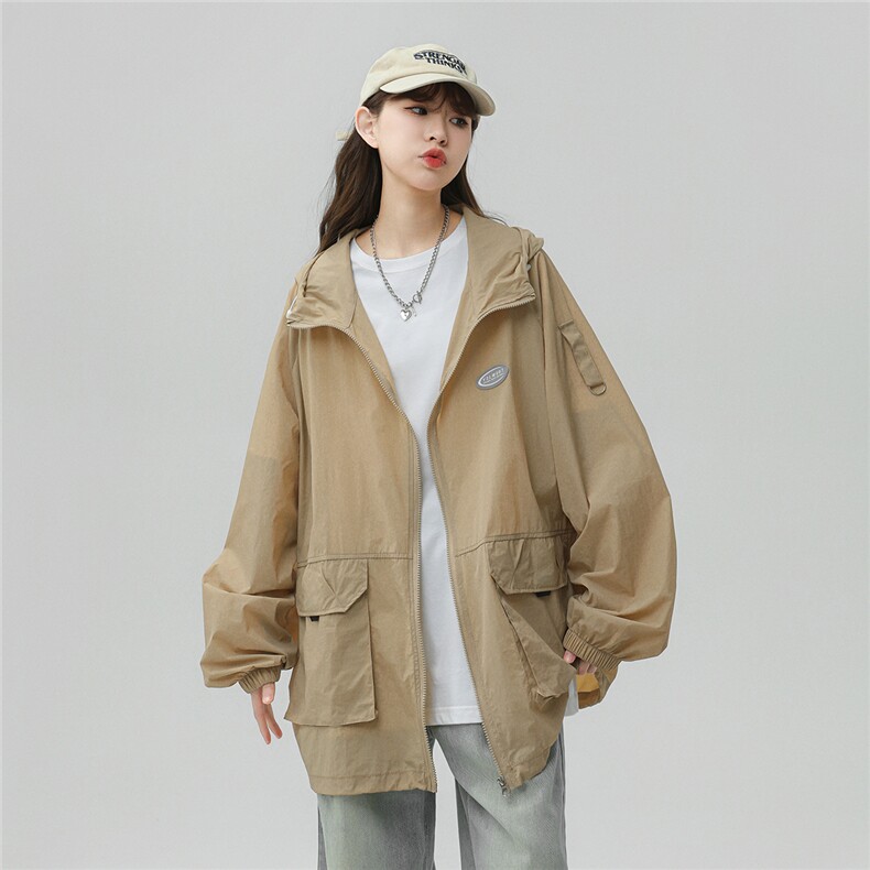 中性无影墙风工装大口袋防晒衣女户外潮牌防晒服男FS77009P50控78,男装夹克,星座226-1