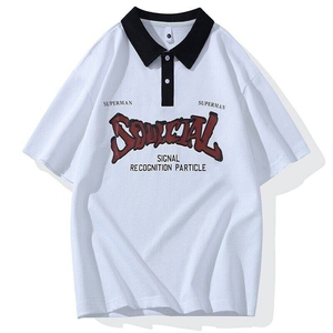 25066-特P40夏季休闲时尚T恤男短袖打底衫学生宽松翻领短袖POLO衫图片