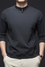 秋冬季男士长袖圆领休闲加绒卫衣时尚保暖上衣男打底衫，男装卫衣，钱塘6003（原4033）
