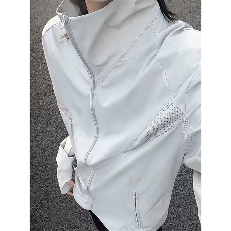 立领防晒衣男夏季薄款网眼透气冰丝冲锋衣户外骑行外套F05,男装防晒衣,星座1116A（原606A-3）