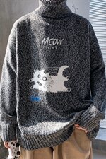 ！冬季加厚高领毛衣男潮流百搭印花针织衫毛线衣GM602P55，男装针织衫/毛衣，电商B220