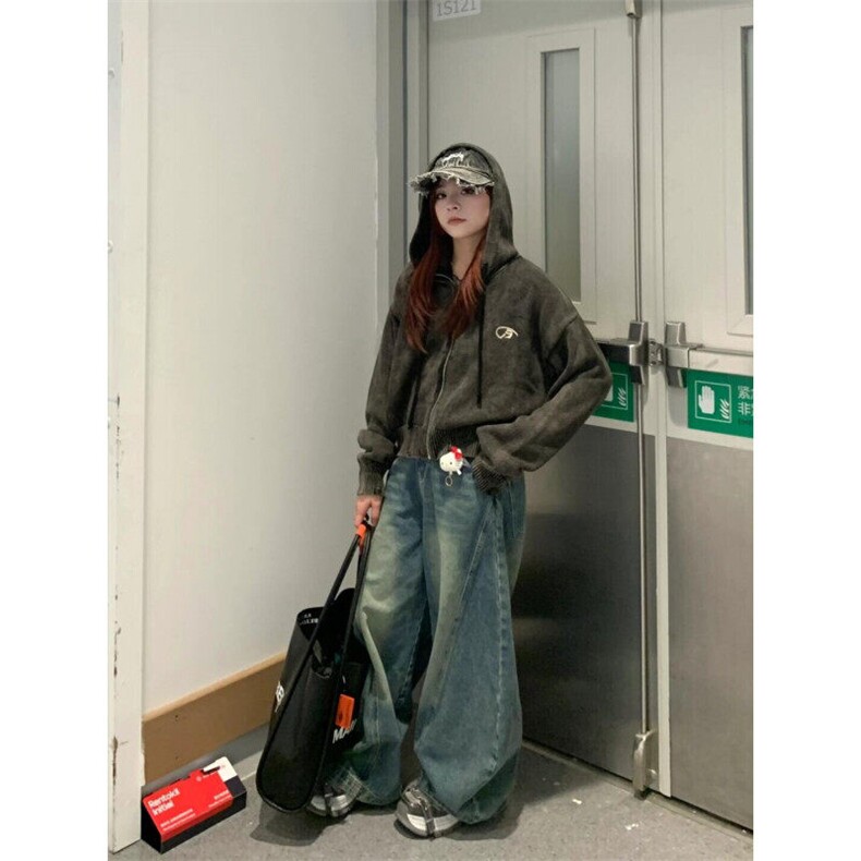 【有货】N1057HH-特P55蓝色弯刀牛仔裤男女同款阔腿裤子,男装牛仔裤,星座1007（原301D）