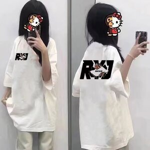 美式复古百搭t恤2025夏季新款潮牌ins字母印花潮流宽松短袖上衣图片