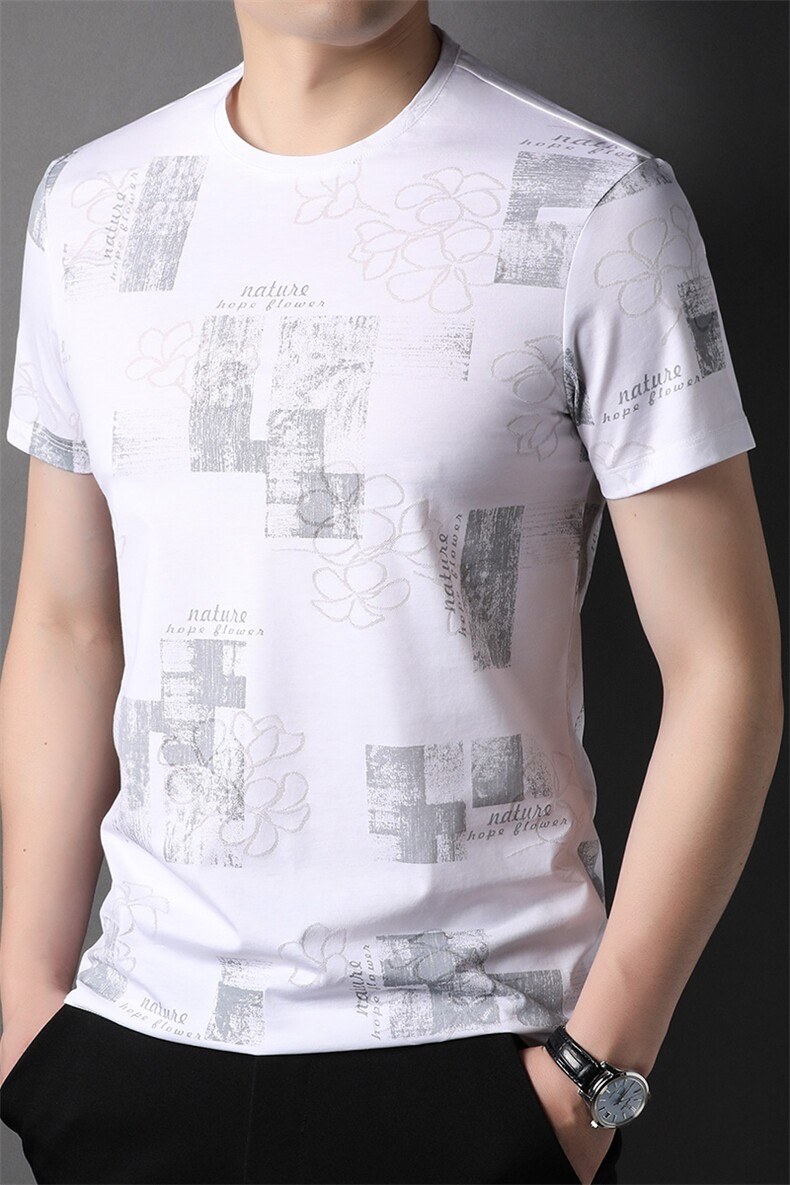 BB5169男士短袖T恤2023夏新款简约商务休闲修身体恤P58,男装T恤,电商B360