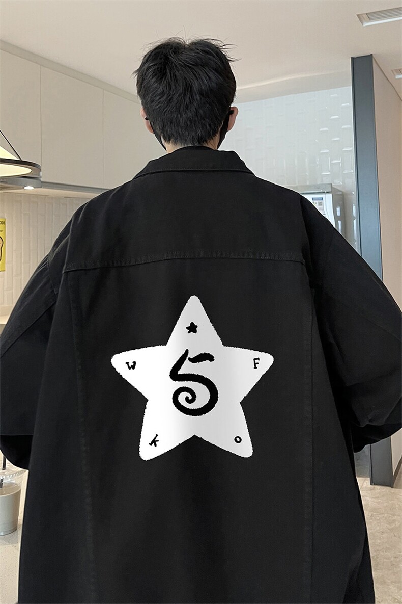 牛仔夹克男大码牛仔外套男茄克NJ77368-P60,男装夹克,电商A040