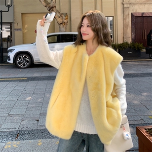 糖果色多巴胺水貂绒仿皮草外套女冬皮毛一体2C353--710# P170K258图片