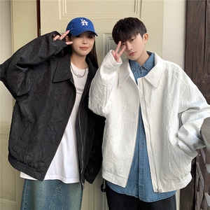 港风大码M-5XL不规则定制面料夹克情侣百搭外套男JK8742P75控108图片