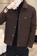 加棉加厚毛呢翻领夹克型男商务休闲青年外套男NM7930-P125，男装夹克，星座310B-3