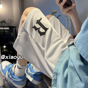 XZ616 夏季新款宽松百搭发泡华夫格休闲短裤 TY372 P35控48图片