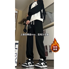 加绒加厚运动裤束脚卫裤M-4XLK823-1特P43加绒K823特P49，男装休闲裤，电商A309