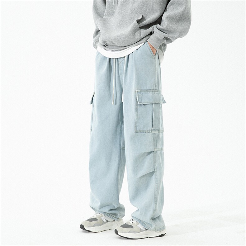 现货高品质中性工装牛仔裤C303-NB2509P60,男装牛仔裤,电商C303