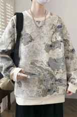 大码秋冬潮流印花卫衣男宽松休闲W9916，男装卫衣，星座1107-1