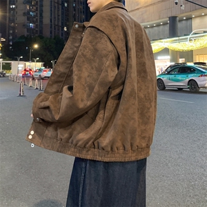 秋冬新款时尚休闲皮衣拉链外套男士JK02559-P95图片