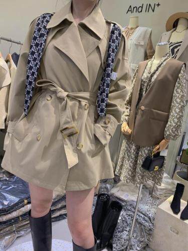 2021秋季新款一手长风衣外套，女装风衣，AND IN+