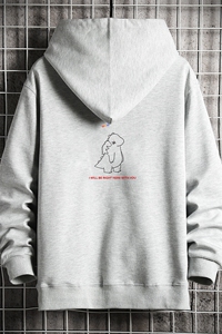 KS21140-P38 加绒款-P43 连帽开衫卫衣男运动外套大码班服 网格图片