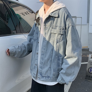 韩版原宿休闲牛仔衣工装外套宽松潮流港风夹克复古 W1294-P58图片