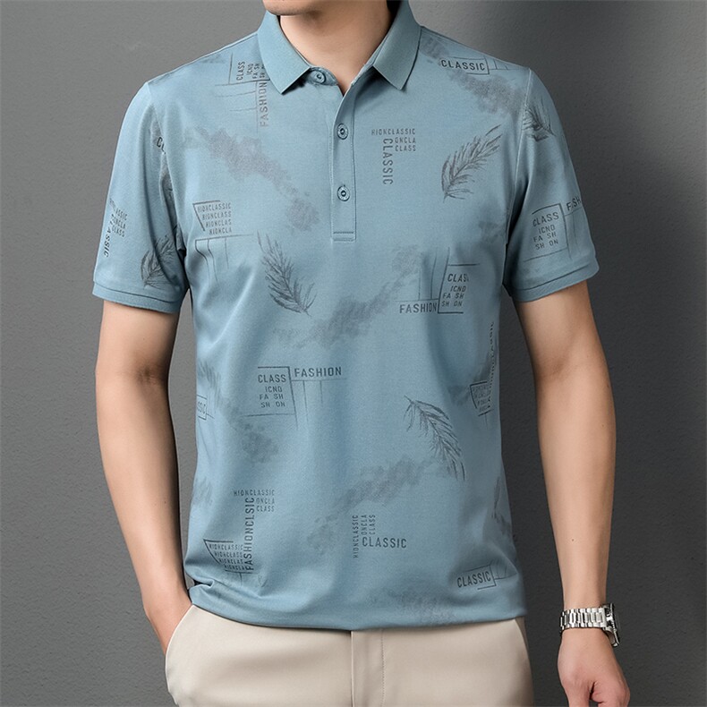 POLO衫男上衣半袖男装衣服男士体恤衫T恤潮牌休闲翻领爸爸短袖男,男装T恤,电商B212（原钱塘6029）