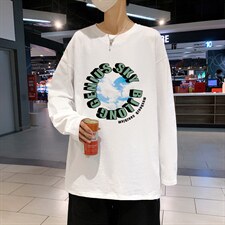 ！秋季打底衫男卫衣男潮流圆领纯棉长袖T恤男CX296-P25,男装T恤,电商B371