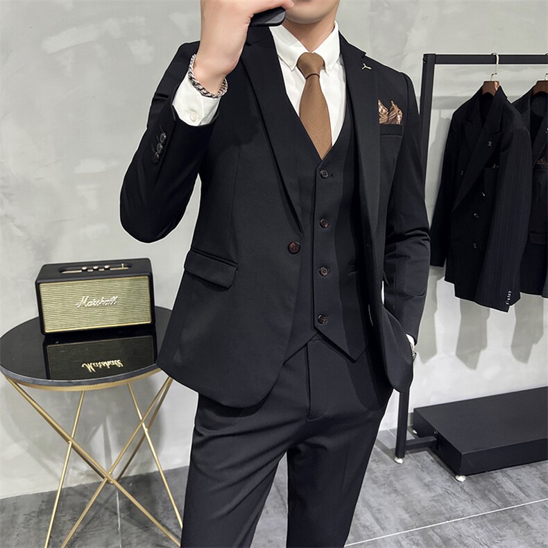 2026秋季新西装套装修身休闲商务三件套西服男士礼服KTZ801-P285,男装西服套装,星座1105-3