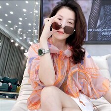 夏季新款欧洲站洋气花纹连帽防晒衣，其它，L·H·X