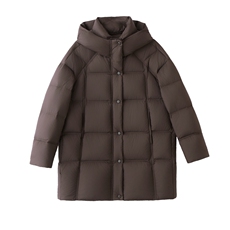 90白鸭绒羽绒服女2025冬季新款中长款连帽加厚宽松保暖羽绒外套，女装羽绒服，沁沁公主