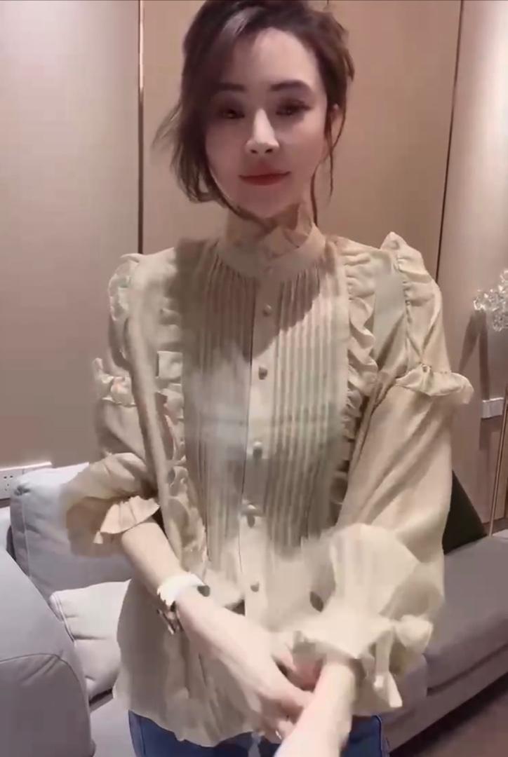 2023春季新款韩版高级感百搭修身气质温柔甜美衬衫,女装衬衫,L·H·X