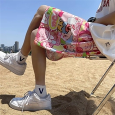 夏威夷沙滩短裤男夏季薄款度假印花大裤衩美式休闲宽松运动五分裤，男装休闲裤，星座716-2