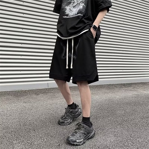 新款微弹慵懒休闲裤气质时尚潮牌潮青春流行夏季男潮流短裤图片