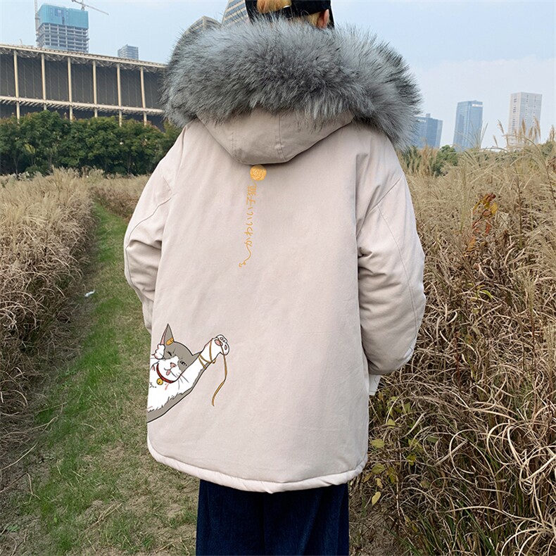MM48013-P130冬季大毛领棉衣男士大码加厚棉袄男棉服,男装棉衣,电商A040