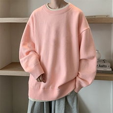 控78假两件毛衣男大码加绒针织衫男毛线衣M80099-P55加绒P70，男装针织衫/毛衣，电商A040