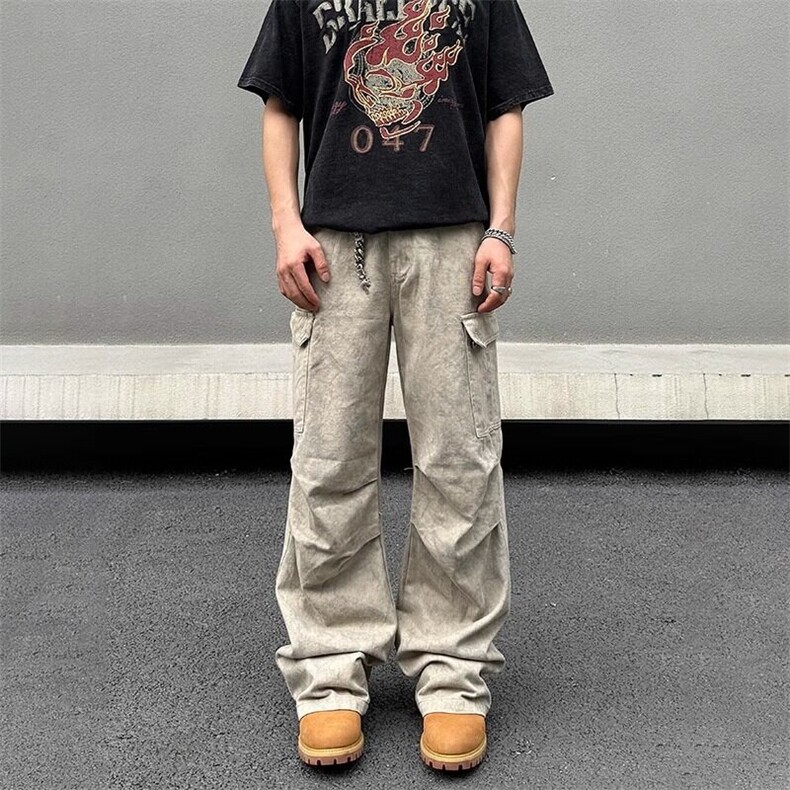 2025新款男牛仔裤春秋青少年微弹直筒裤图片