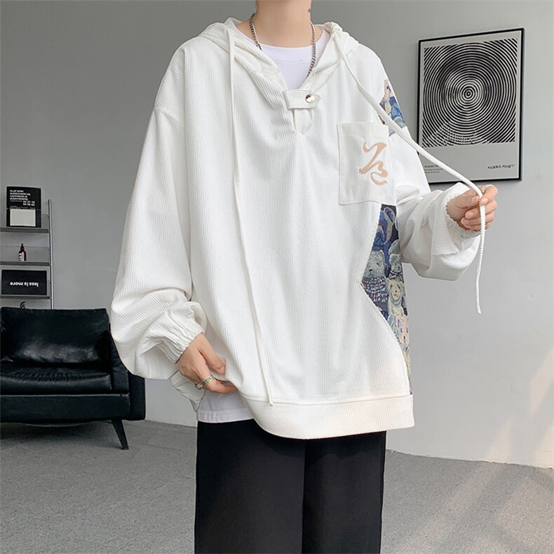 现货WY10066-特P45控68夏季新款抖音高品质百搭小熊连帽卫衣,男装卫衣,电商A059
