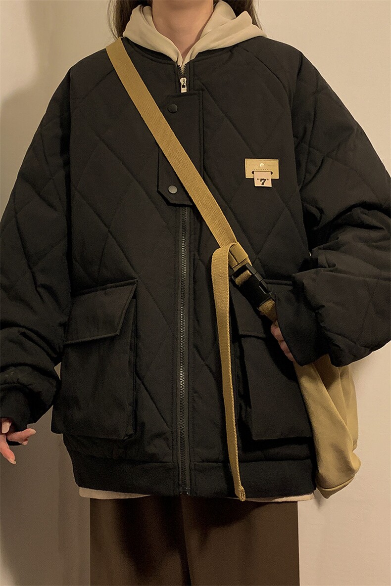 冬季2025新款港风男棉衣棉服青少年情侣装冬装男女外套S273-P118,男装棉衣,电商A233-1