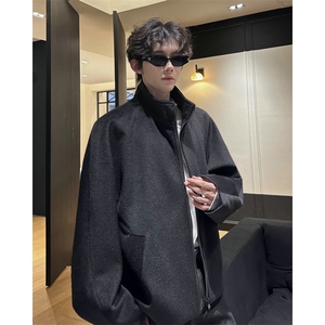 加棉加厚cleanfit立领短款拉链毛衣大衣夹克504-F30-P75控108图片