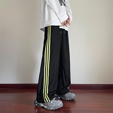 美式条纹工装裤男女同款高街运动裤直筒休闲裤速干跳舞KK528/P45，男装工装外套，星座506