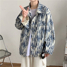 秋季超火ins潮牌雪花牛仔夹克男宽松bf风青年帅气外套JK911-P50，男装夹克，星座1008-1