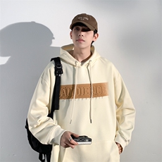 EQ190凹凸印花连帽套头卫衣男装港风潮流春季外套P58，男装卫衣，电商C306-1