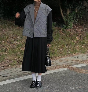 现货 新款假两件外套图片