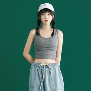 夏季新款 中性修身舒适背心内搭95%棉无袖T恤 女PX01 P15控28图片