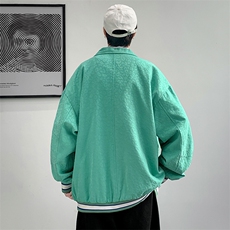 2023秋装潮刺绣设计休闲夹克中性风男女韩版棒球服外套8007-P85，男装夹克，电商A441-1