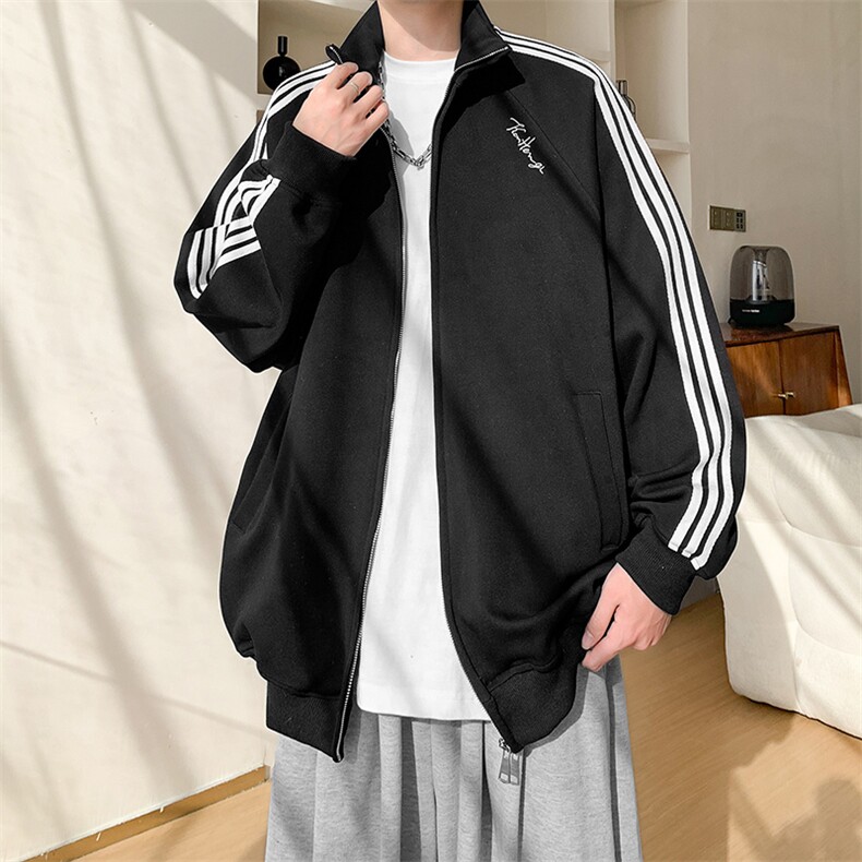 卫衣开衫男女立领外套春秋新款宽松百搭上衣XZ102B-1W2571P65图片