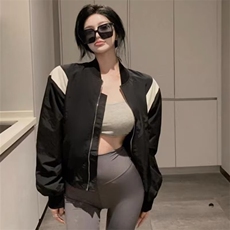 春秋季纯欲修身设计感小众拉链辣妹上衣女领显瘦气质长袖恤，男装卫衣，星座1210-1
