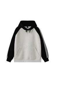 秋季新品 重磅400克足全棉高品质撞色连帽卫衣外套男 RH112-P48图片