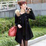 时尚女装双排扣毛呢外套修身显瘦气质优雅，女装毛呢外套，婵米儿