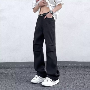 时尚休闲小西裤男美式潮牌垂感宽松直筒炸街高级感BK302-P40图片